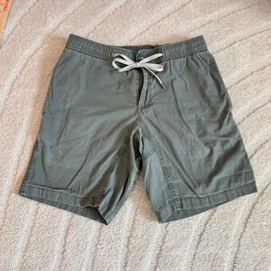 Vuori Ripstop Shorts Mens Small Green V370 Zip Pockets Drawstring Outdoor READ